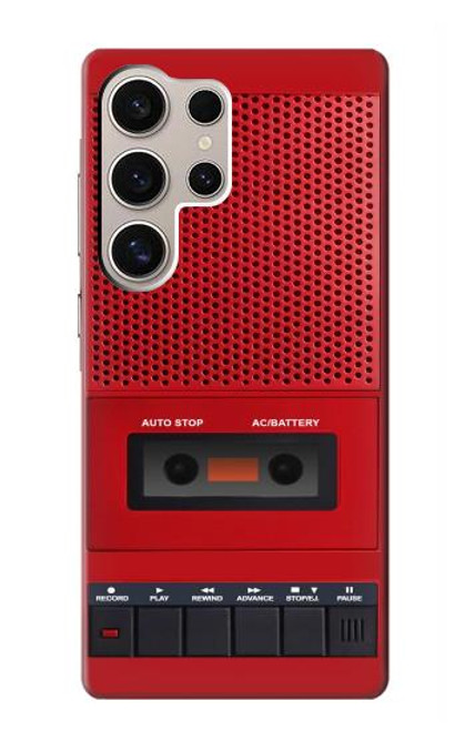 S4073 ヴィンテージの赤いカセットプレーヤーのグラフィック Vintage Red Cassette Player Graphic Samsung Galaxy S24 Ultra バックケース、フリップケース・カバー
