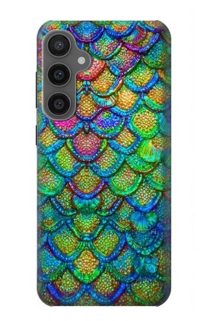 S4071 カラフルな人魚の鱗 Colorful Mermaid Scale Samsung Galaxy S23 FE バックケース、フリップケース・カバー