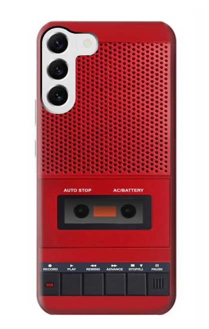 S4073 ヴィンテージの赤いカセットプレーヤーのグラフィック Vintage Red Cassette Player Graphic Samsung Galaxy S23 Plus バックケース、フリップケース・カバー