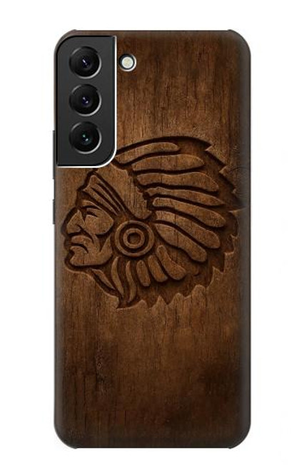S4035 ネイティブアメリカンの木彫り Native American Wood Carving Samsung Galaxy S22 Plus バックケース、フリップケース・カバー