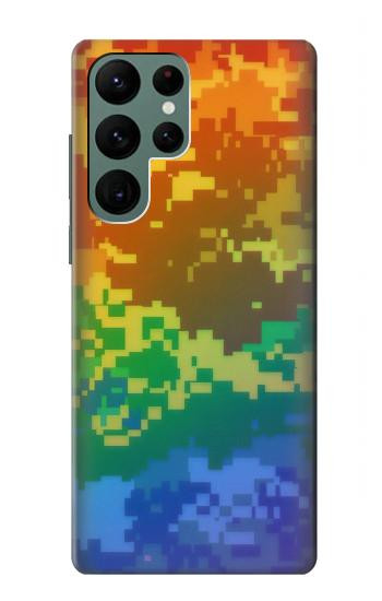 S4047 LGBTQカモフラージュ LGBTQ Camouflage Samsung Galaxy S22 Ultra バックケース、フリップケース・カバー