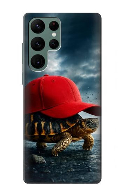 S4056 マダガスカルのカメの赤い帽子 Madagascar Turtle Red Cap Samsung Galaxy S22 Ultra バックケース、フリップケース・カバー