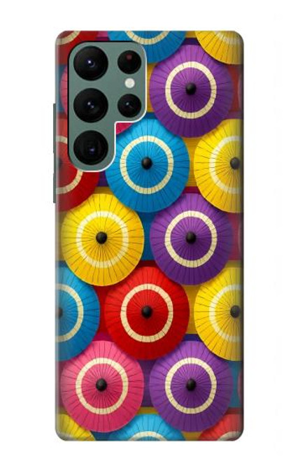 S4065 蛇の目傘柄 Snake Eye Umbrella Pattern Samsung Galaxy S22 Ultra バックケース、フリップケース・カバー
