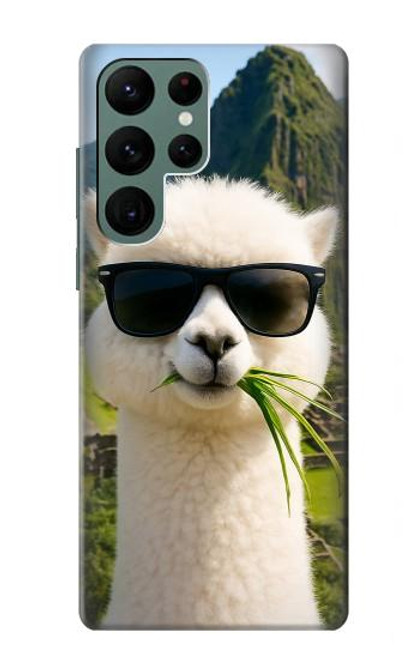 S4069 アルパカのサングラス Alpaca Sunglasses Samsung Galaxy S22 Ultra バックケース、フリップケース・カバー