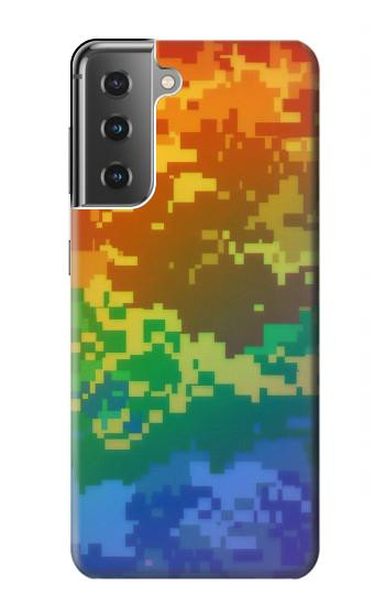 S4047 LGBTQカモフラージュ LGBTQ Camouflage Samsung Galaxy S21 Plus 5G, Galaxy S21+ 5G バックケース、フリップケース・カバー