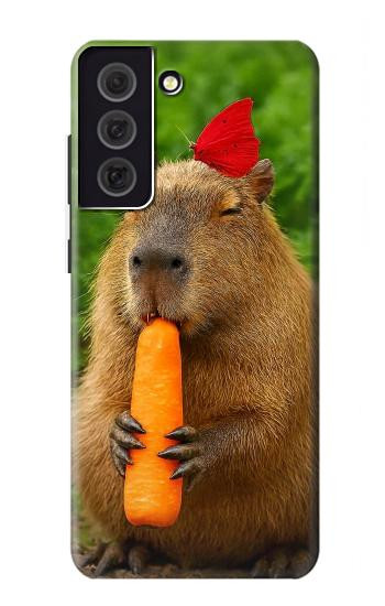 S4068 カピバラ蝶 Capybara Butterfly Samsung Galaxy S21 FE 5G バックケース、フリップケース・カバー