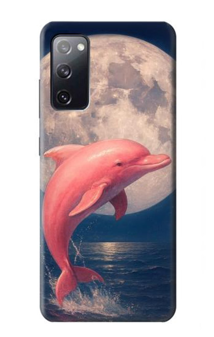 S4045 イルカの月夜 Dolphin Moon Night Samsung Galaxy S20 FE バックケース、フリップケース・カバー