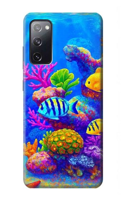 S4058 カラフルな水族館 Colorful Aquarium Samsung Galaxy S20 FE バックケース、フリップケース・カバー