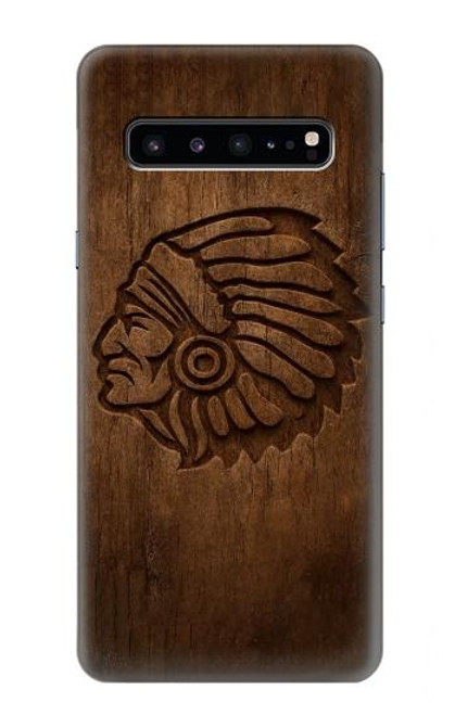 S4035 ネイティブアメリカンの木彫り Native American Wood Carving Samsung Galaxy S10 5G バックケース、フリップケース・カバー