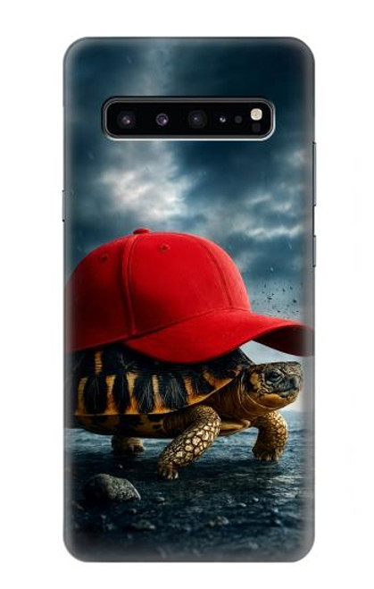 S4056 マダガスカルのカメの赤い帽子 Madagascar Turtle Red Cap Samsung Galaxy S10 5G バックケース、フリップケース・カバー