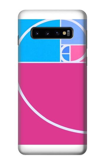 S4076 黄金比フィボナッチ螺旋 Golden Ratio Fibonacci Spiral Samsung Galaxy S10 バックケース、フリップケース・カバー