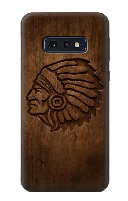 S4035 ネイティブアメリカンの木彫り Native American Wood Carving Samsung Galaxy S10e バックケース、フリップケース・カバー