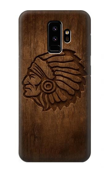 S4035 ネイティブアメリカンの木彫り Native American Wood Carving Samsung Galaxy S9 バックケース、フリップケース・カバー