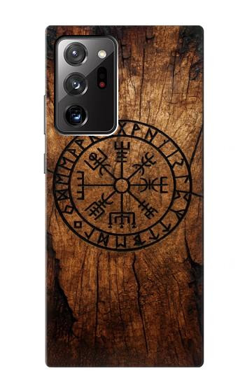 S4036 バイキングのヴェグヴィシルの木 Viking Vegvisir Compass Wood Samsung Galaxy Note 20 Ultra, Ultra 5G バックケース、フリップケース・カバー