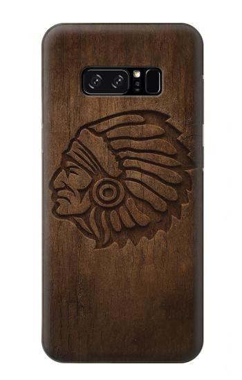 S4035 ネイティブアメリカンの木彫り Native American Wood Carving Note 8 Samsung Galaxy Note8 バックケース、フリップケース・カバー