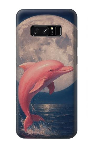 S4045 イルカの月夜 Dolphin Moon Night Note 8 Samsung Galaxy Note8 バックケース、フリップケース・カバー