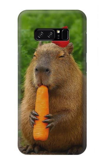 S4068 カピバラ蝶 Capybara Butterfly Note 8 Samsung Galaxy Note8 バックケース、フリップケース・カバー