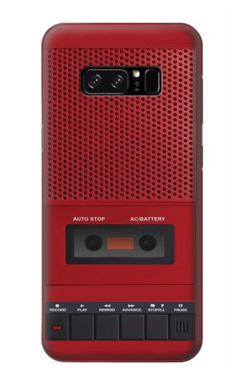 S4073 ヴィンテージの赤いカセットプレーヤーのグラフィック Vintage Red Cassette Player Graphic Note 8 Samsung Galaxy Note8 バックケース、フリップケース・カバー