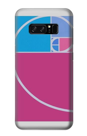S4076 黄金比フィボナッチ螺旋 Golden Ratio Fibonacci Spiral Note 8 Samsung Galaxy Note8 バックケース、フリップケース・カバー