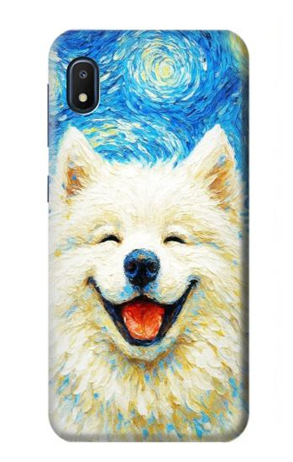 S4064 笑顔の犬 ゴッホの星月夜 Smile Dog Van Gogh Starry Night Samsung Galaxy A10e バックケース、フリップケース・カバー