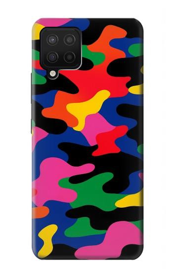 S4072 カラフルなカモフラージュ Colorful Camouflage Samsung Galaxy A12 バックケース、フリップケース・カバー