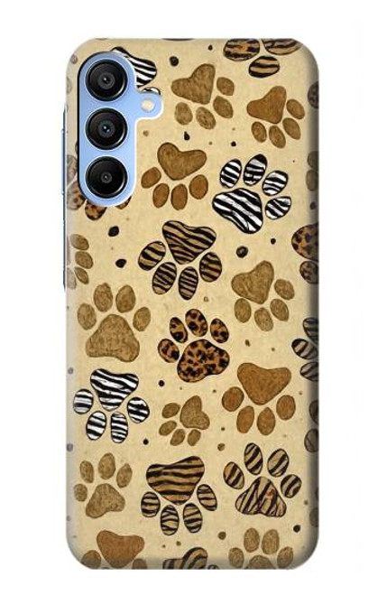 S4032 野生動物の足跡 Wild Animal Paw Foot Print Samsung Galaxy A15 5G バックケース、フリップケース・カバー