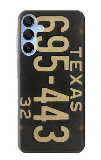 S4061 ヴィンテージテキサスの車のナンバープレート Vintage Texas Car License Plate Samsung Galaxy A15 5G バックケース、フリップケース・カバー