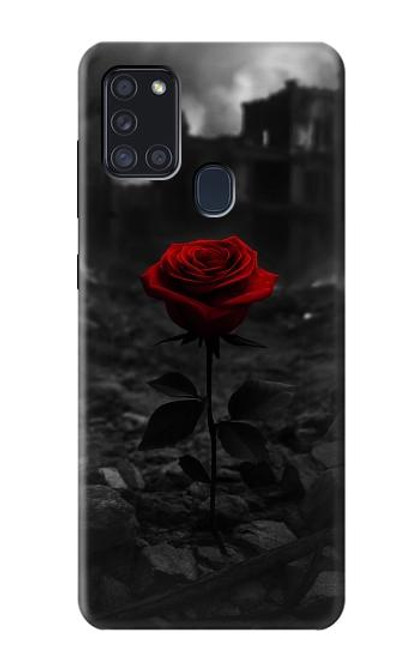 S4048 赤いバラの遺跡 Red Rose Ruins Samsung Galaxy A21s バックケース、フリップケース・カバー