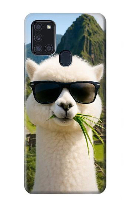S4069 アルパカのサングラス Alpaca Sunglasses Samsung Galaxy A21s バックケース、フリップケース・カバー
