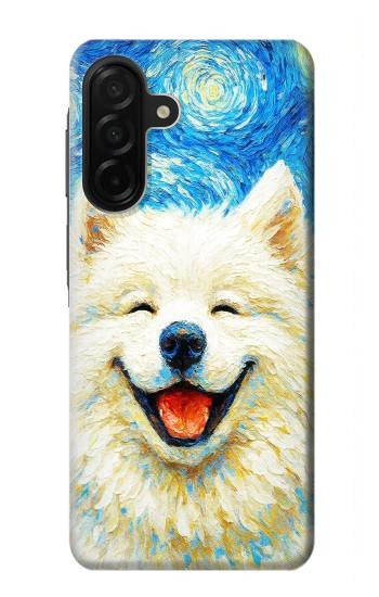 S4064 笑顔の犬 ゴッホの星月夜 Smile Dog Van Gogh Starry Night Samsung Galaxy A26 バックケース、フリップケース・カバー