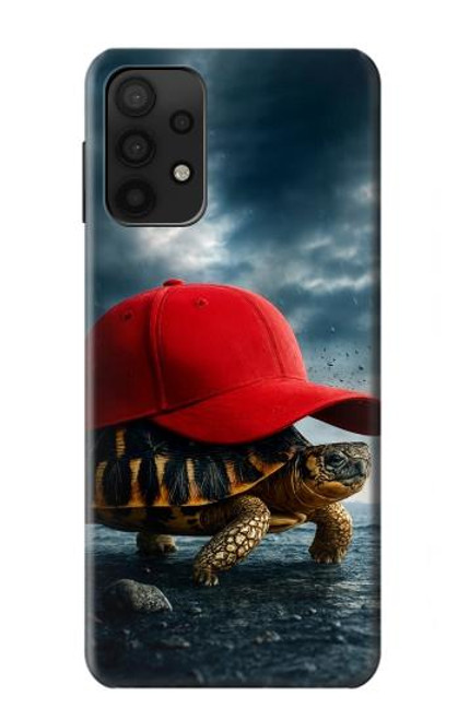 S4056 マダガスカルのカメの赤い帽子 Madagascar Turtle Red Cap Samsung Galaxy A32 5G バックケース、フリップケース・カバー