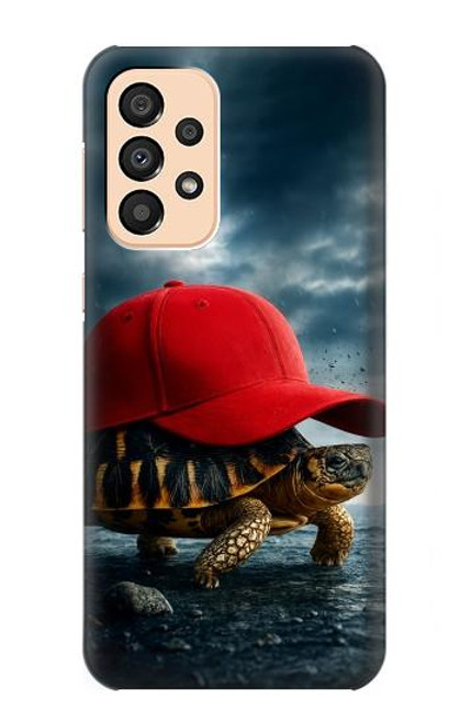 S4056 マダガスカルのカメの赤い帽子 Madagascar Turtle Red Cap Samsung Galaxy A33 5G バックケース、フリップケース・カバー