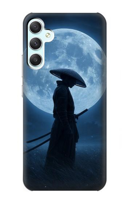 S4034 侍の月夜 Samurai Moon Night Samsung Galaxy A34 5G バックケース、フリップケース・カバー