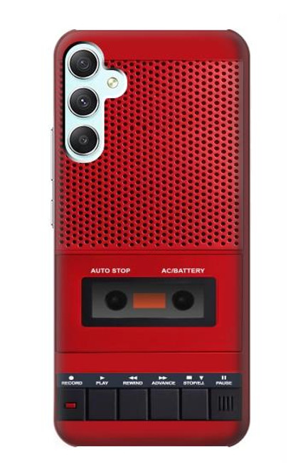 S4073 ヴィンテージの赤いカセットプレーヤーのグラフィック Vintage Red Cassette Player Graphic Samsung Galaxy A34 5G バックケース、フリップケース・カバー