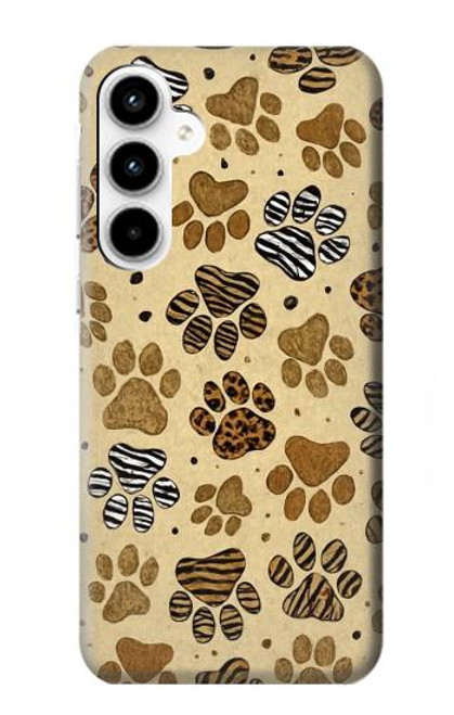 S4032 野生動物の足跡 Wild Animal Paw Foot Print Samsung Galaxy A35 5G バックケース、フリップケース・カバー