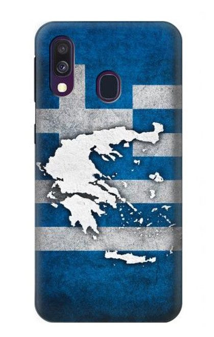 S4074 ギリシャの国旗 The Flag of Greece Samsung Galaxy A40 バックケース、フリップケース・カバー