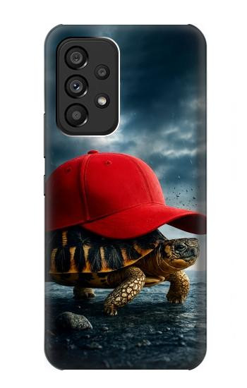 S4056 マダガスカルのカメの赤い帽子 Madagascar Turtle Red Cap Samsung Galaxy A53 5G バックケース、フリップケース・カバー