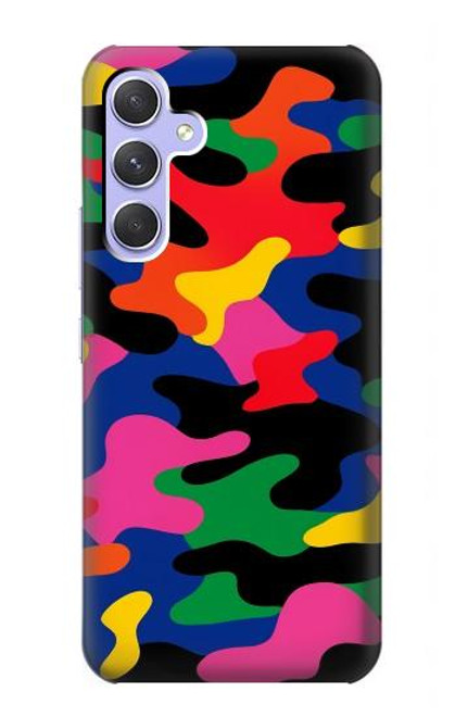 S4072 カラフルなカモフラージュ Colorful Camouflage Samsung Galaxy A54 5G バックケース、フリップケース・カバー