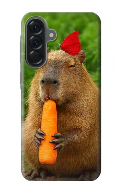 S4068 カピバラ蝶 Capybara Butterfly Samsung Galaxy A56 バックケース、フリップケース・カバー
