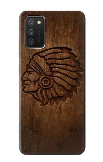 S4035 ネイティブアメリカンの木彫り Native American Wood Carving Samsung Galaxy A03S バックケース、フリップケース・カバー