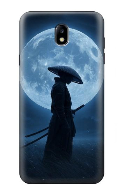 S4034 侍の月夜 Samurai Moon Night Samsung Galaxy J7 (2018), J7 Aero, J7 Top, J7 Aura, J7 Crown, J7 Refine, J7 Eon, J7 V 2nd Gen, J7 Star バックケース、フリップケース・カバー