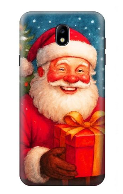 S4046 ハッピーサンタ Happy Santa Samsung Galaxy J7 (2018), J7 Aero, J7 Top, J7 Aura, J7 Crown, J7 Refine, J7 Eon, J7 V 2nd Gen, J7 Star バックケース、フリップケース・カバー