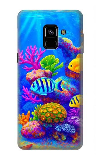 S4058 カラフルな水族館 Colorful Aquarium Samsung Galaxy A8 (2018) バックケース、フリップケース・カバー