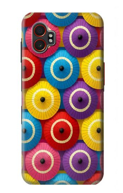 S4065 蛇の目傘柄 Snake Eye Umbrella Pattern Samsung Galaxy XCover7 Pro バックケース、フリップケース・カバー