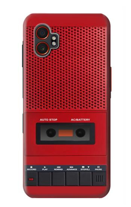 S4073 ヴィンテージの赤いカセットプレーヤーのグラフィック Vintage Red Cassette Player Graphic Samsung Galaxy XCover7 Pro バックケース、フリップケース・カバー