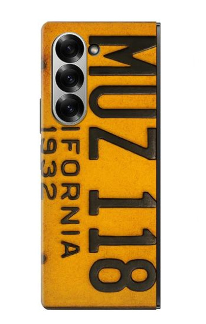 S4060 ヴィンテージカリフォルニアの車のナンバープレート Vintage California Car License Plate Samsung Galaxy Z Fold 7 バックケース、フリップケース・カバー