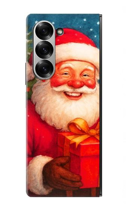 S4046 ハッピーサンタ Happy Santa Samsung Galaxy Z Fold 6 バックケース、フリップケース・カバー