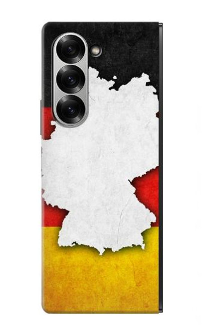 S4055 ドイツ国旗 Germany Flag Samsung Galaxy Z Fold 6 バックケース、フリップケース・カバー