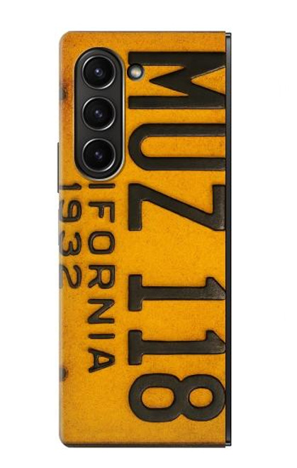 S4060 ヴィンテージカリフォルニアの車のナンバープレート Vintage California Car License Plate Samsung Galaxy Z Fold 5 バックケース、フリップケース・カバー