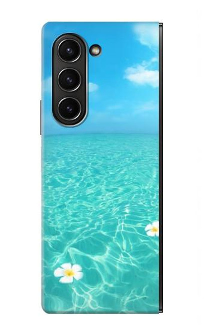S4066 夏の海のビーチ Summer Ocean Beach Samsung Galaxy Z Fold 5 バックケース、フリップケース・カバー